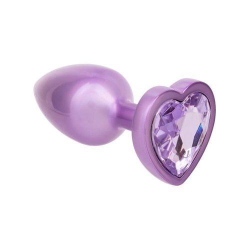 Jewel Small Amethyst Heart Plug