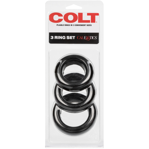 Pliable Rubber Cock Rings x3
