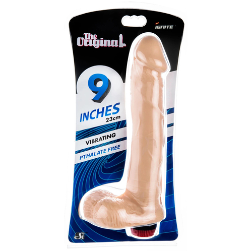 9" Vibrating Cock + Balls