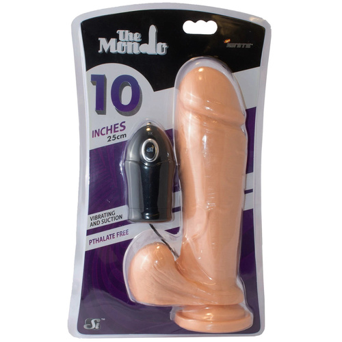 10" Vibrating Thick Cock + Balls