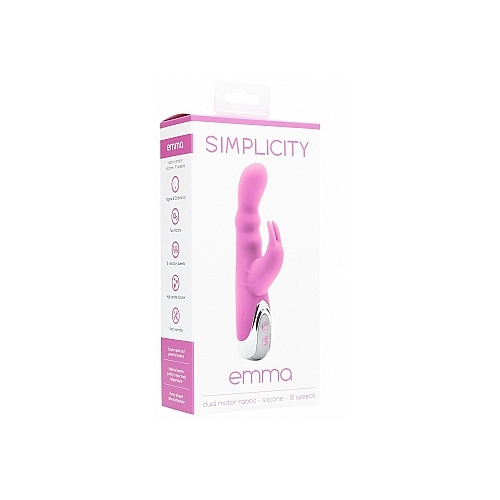 Emma Rabbit Vibrator Silicone 10 Speeds Pink