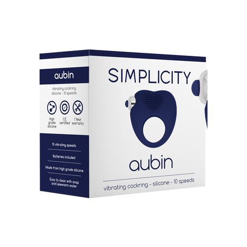 AUBIN Vibrating Cockring (Blue)