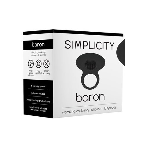 BARON Vibrating Cockring (Black)