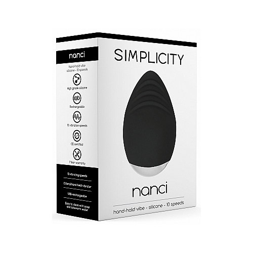 Nanci Hand hold vibe Silicone 10 Speed Black