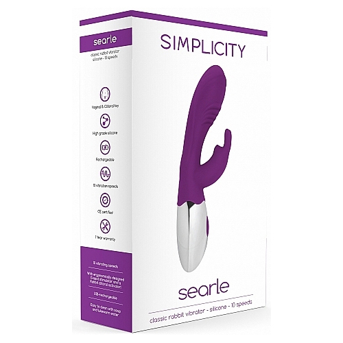 Searle Classic rabbit Vibrator Silicone 10 Speed Purple