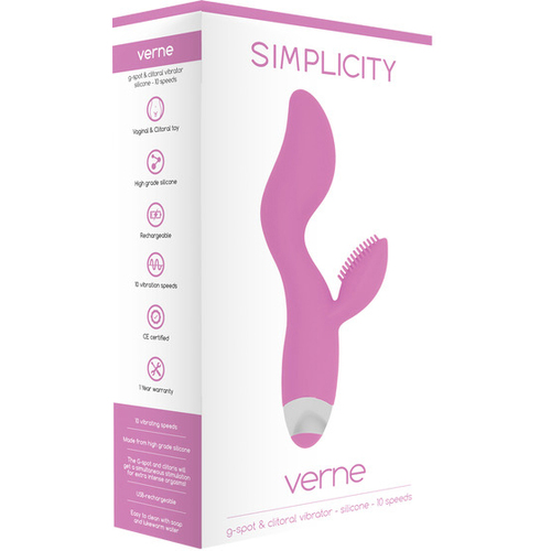 VERNE G-Spot &amp; Clitoral Vibrator (Pink)