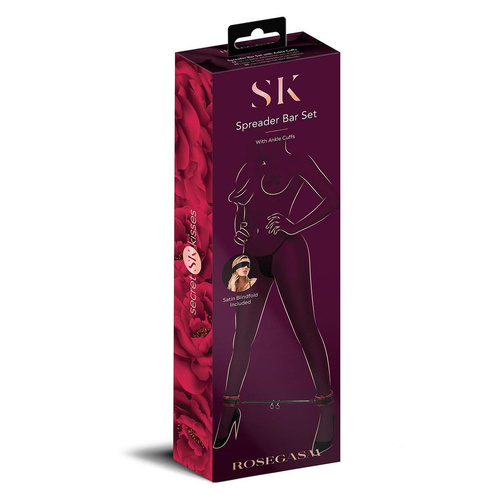 Secret Kisses Rosegasm Spreader Bar Set  Metal Spreader Bar With Ankle Cuffs
