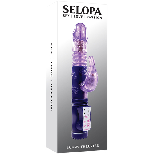 Selopa BUNNY THRUSTER Purple 24.8 cm Thrusting Rabbit Vibrator