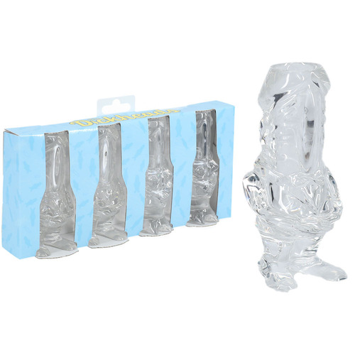 S Line The Dickheads Couples Tall Shot Glasses  Novelty 44ml Shot Glasses 4 Pack