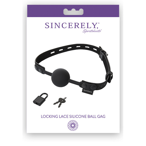 Sincerely Locking Lace Silicone Ball Gag