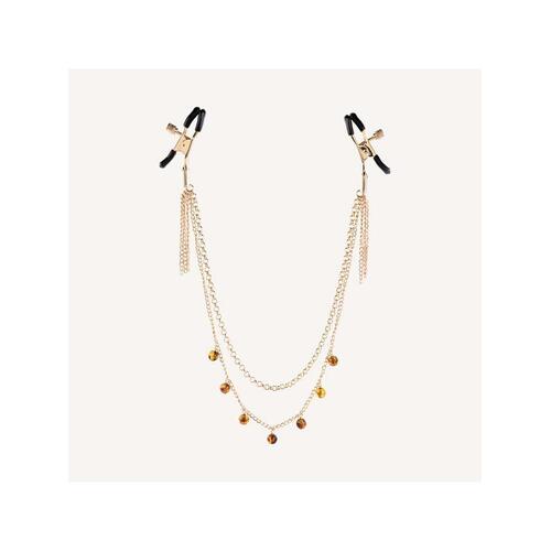 Amber Chained Nipple Clamps