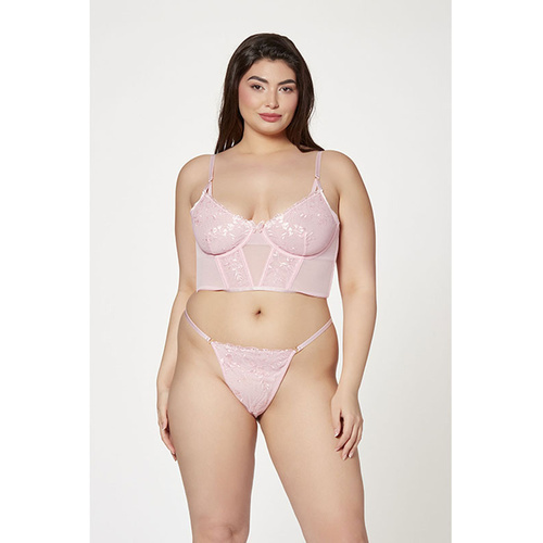 2 Pc Bustier/Thong Set 3X/4X 