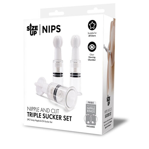 Nipple And Clit Triple Sucker Set
