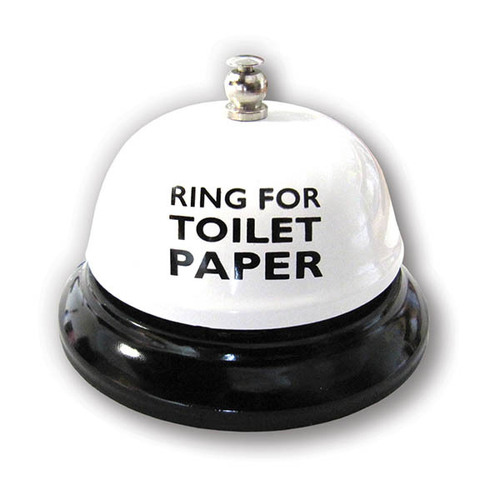 Ring For Toilet Paper Table Bell Novelty Bell