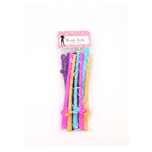 Thirsty Girls Dicky Sippy Straws 10Pack Coloured
