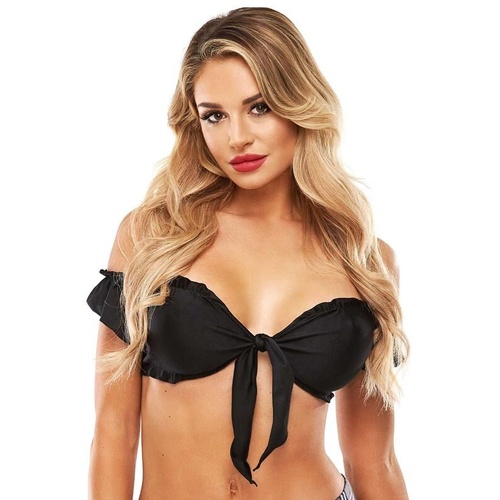 Schoolgirl Tie Top Black OS