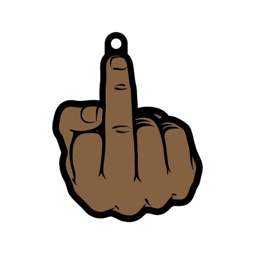 Middle Finger Air Freshener Brown