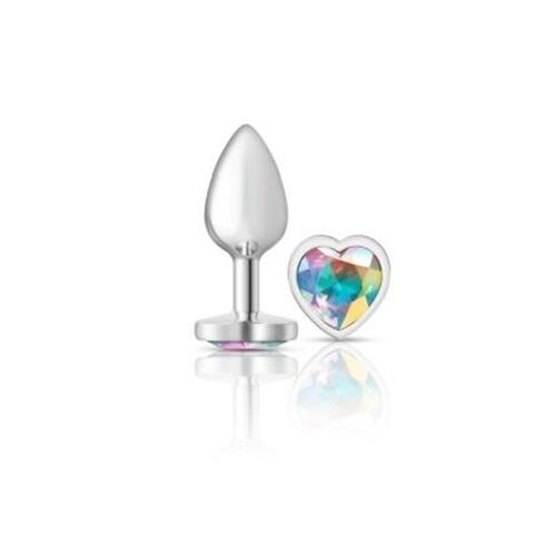 Metal Butt Plug W Heart  Jewel Small