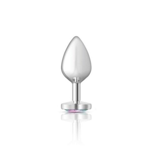 Metal Butt Plug W Heart  Jewel Medium