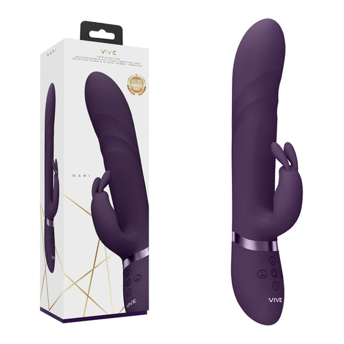 VIVE Nari - Purple Purple 24.1 cm USB Rechargeable Rabbit Vibrator