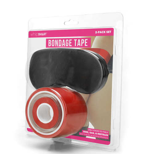 WhipSmart Bondage Tape - Red 30 Metre With Bonus Eye Mask