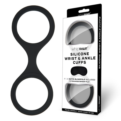 Whipsmart Silicone Wrist & Ankle Cuffs   Restraints With Bonus Eye Mask