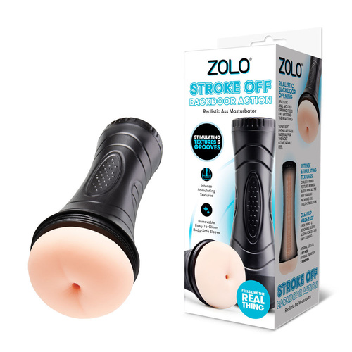 Zolo STROKE OFF Backdoor Action Flesh Anal Stroker